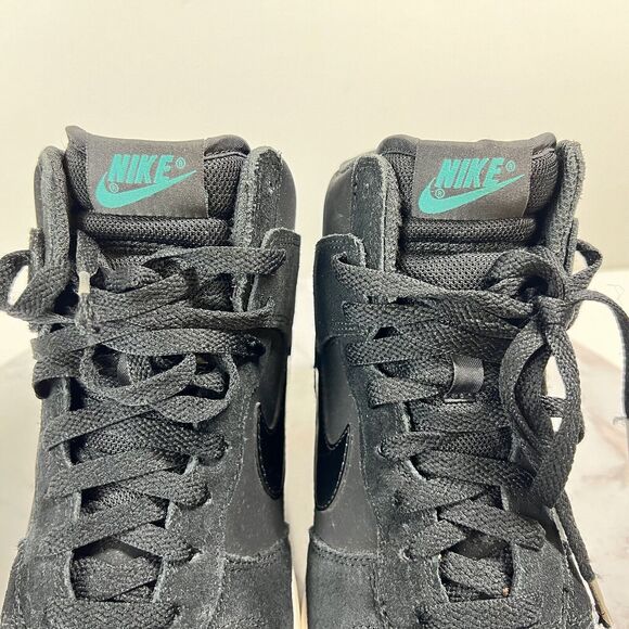 Nike Dunk Sky Hi Essential Hidden Wedge Heel Shoes Black White Gum Women Sz 8.5 - Picture 9 of 10